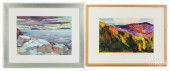 TOM MCCOBB, TWO WATERCOLOR MAI
