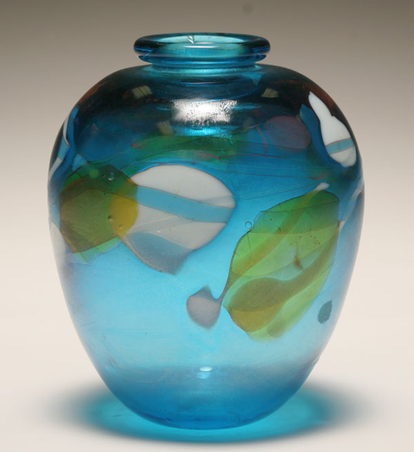 Tom McLaughlin blue studio glass