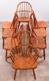 TOM SEELY OAK BOW BACK DINING