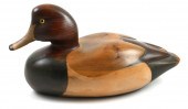 TOM TABER CARVED REDHEAD DUCK