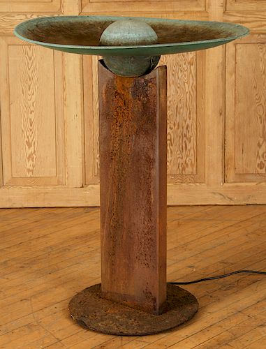 TOM TORRENS COPPER IRON BIRD BATH