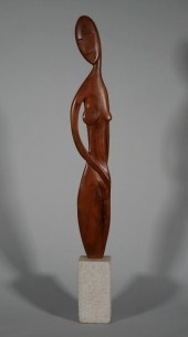 TOM WILLIAMS CARVED NUDE SCULP