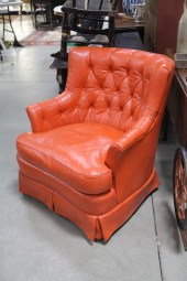 TOMLINSON LEATHER CHAIR.  Amer