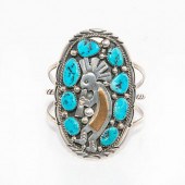 TOMMY MOORE NAVAJO SILVER TURQ