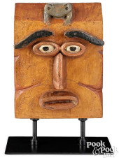 TOMMY MOSES, CARVED CEDAR MASK
