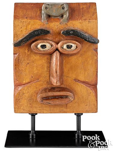 TOMMY MOSES, CARVED CEDAR MASKTommy