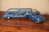 TONKA TRUCK AND TRAILER. Blue
