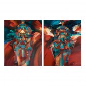 TONY ABEYTA, DIPTYCH - DEITIES