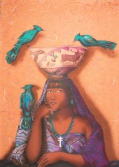TONY ABEYTA, WOMAN WITH POT, 1