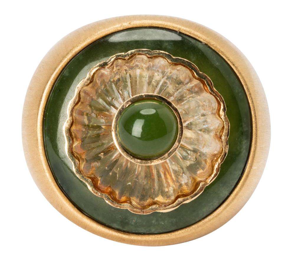 TONY DUQUETTE 18 KARAT YELLOW GOLD,