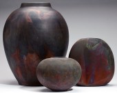 Tony Evans (CA) Three Raku Ves