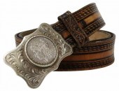 TOOLED LEATHER BELT MORGAN DOL