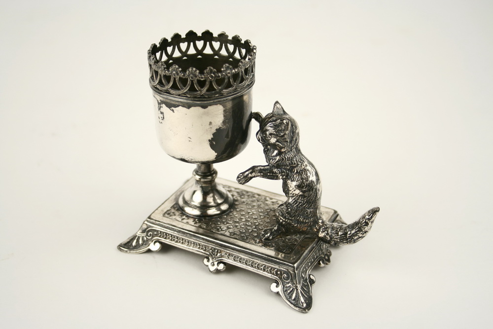 TOOTHPICK HOLDER - Victorian silver