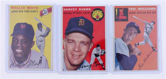 Topps 1954 baseball cards Ted