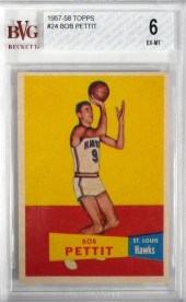 TOPPS BOB PETTIT ROOKIE CARD,