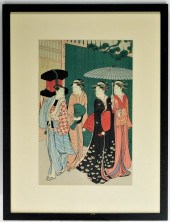 TORII KIYONAGA DAY MARKET JAPA