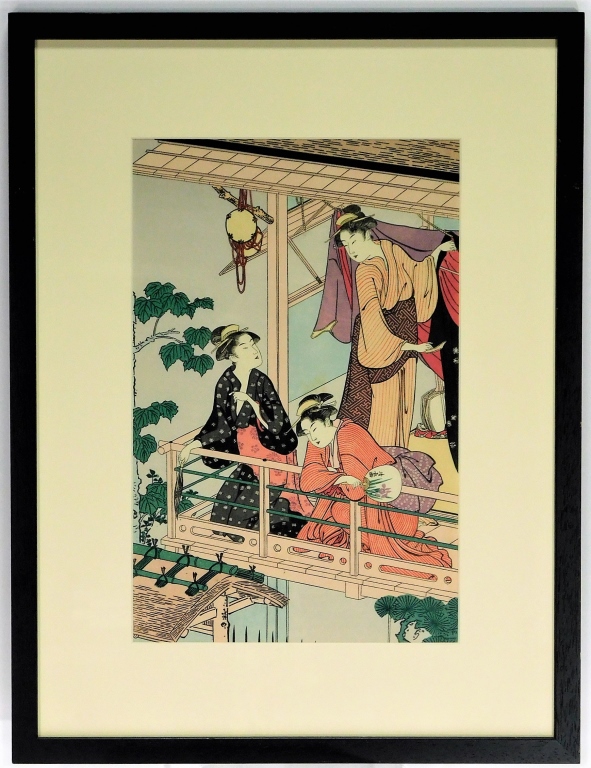 TORII KIYONAGA PLAYFUL GEISHAS