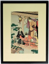 TORII KIYONAGA PLAYFUL GEISHAS