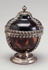 Tortoise and silver string box