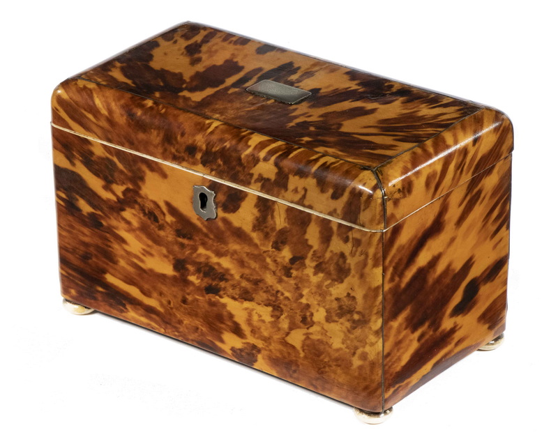 TORTOISESHELL TEA CADDY 19th c.
