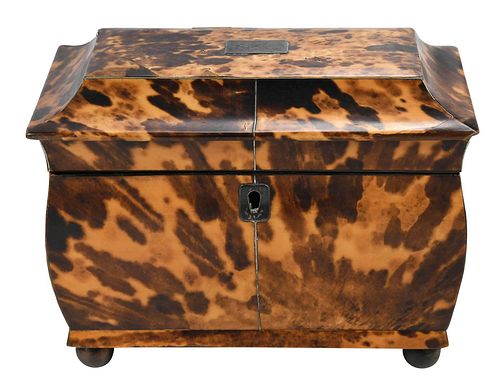 TORTOISESHELL TEA CADDYBritish,