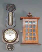 TORWIN OAK BARMOMETER THERMOME