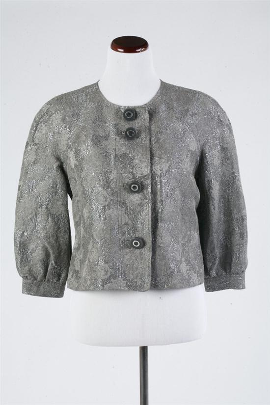 TORY BURCH SILVER METALLIC JACKET