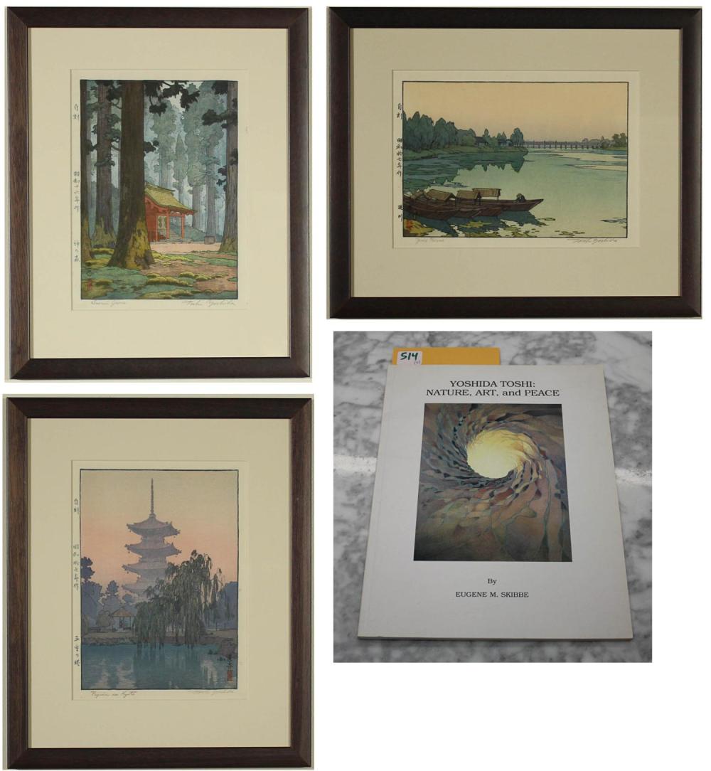 TOSHI YOSHIDA THREE WOODBLOCK