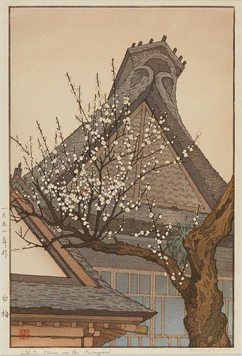 TOSHI YOSHIDA "WHITE PLUM IN THE