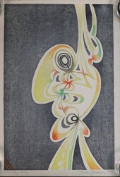 TOSHI YOSHIDA WOODBLOCK MILKY