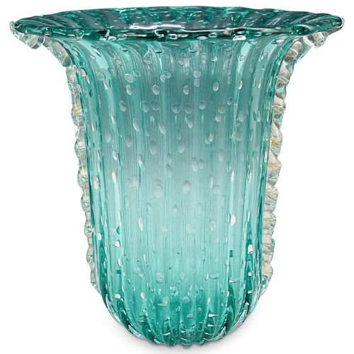 "TOSO" MURANO GREEN GLASS