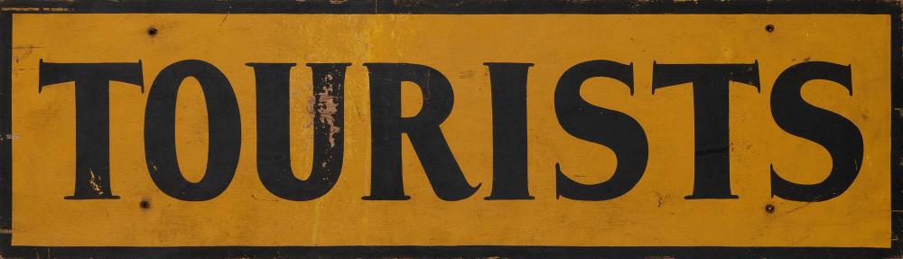 "TOURISTS" SIGN 20TH CENTURY HEIGHT