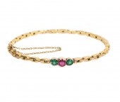 TOURMALINE & 14K YG BANGLE BRA