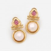 TOURMALINE AND MAUVE' PEARL EA