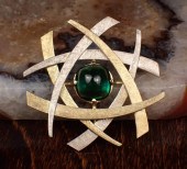 TOURMALINE, GOLD AND STERLING