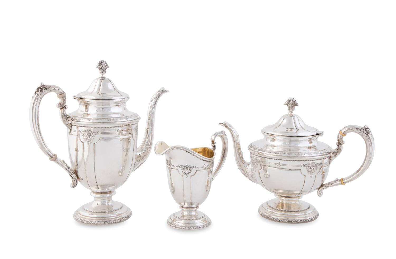 TOWLE "LOUIS XIV" PART STERLING TEA