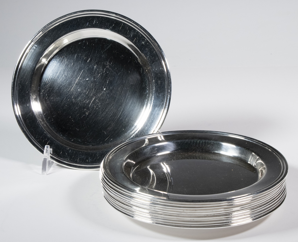 TOWLE STERLING SILVER PLATES (12)