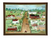 TOWN SCENE WITH FUNERAL PROCES