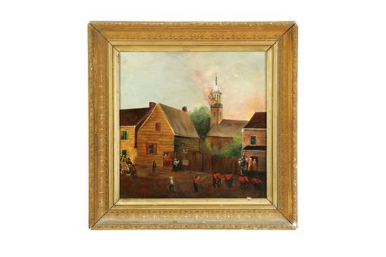 TOWN VIEW WITH FIRE AND