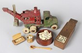 TOY METAL TRUCK FOUR WOODEN CO