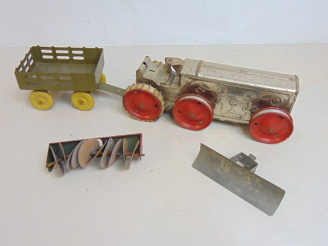 TOY TRACTOR WITH ACCESSORIES, BY