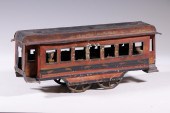 TOY TROLLEY Early painted tin