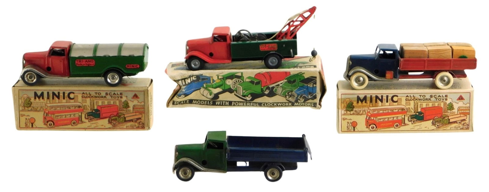TOYS: FOUR TRI-ANG MINIC MECHANICAL
