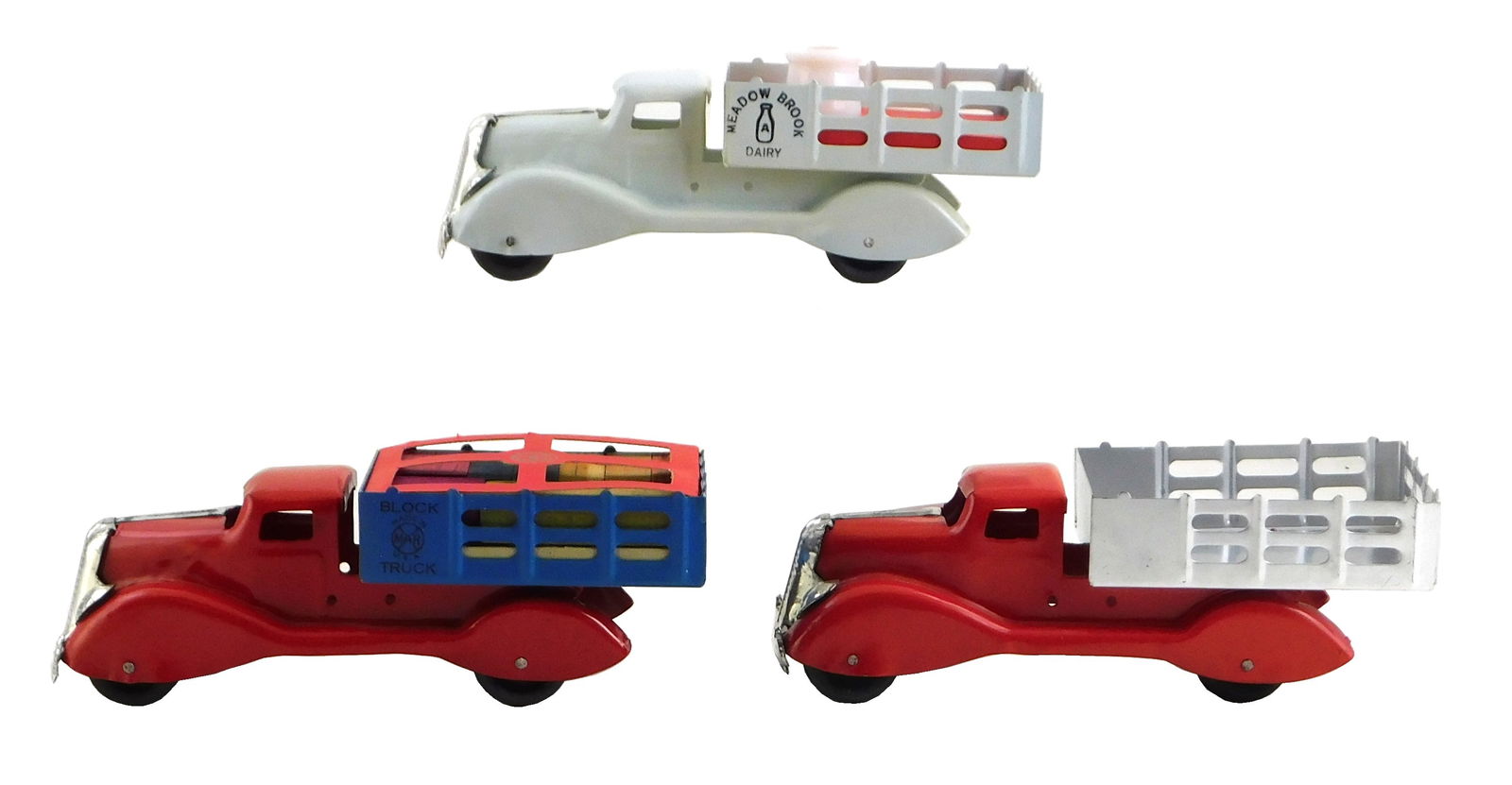 TOYS: THREE MARX TOY TRUCKS,