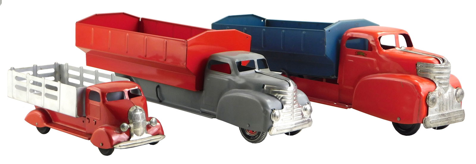 TOYS: THREE MARX TOY TRUCKS,
