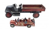 TOYS: TWO METAL VEHICLES, C. 1