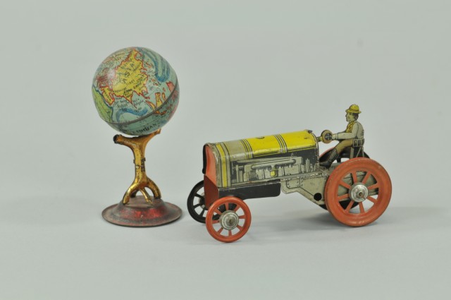TRACTOR AND GLOBE PENNY TOYS