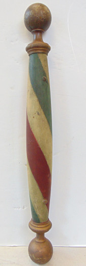 TRADE SIGN, BARBER POLE, 19TH