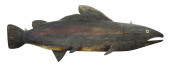 TRADE SIGN: CARVED WOOD TROUT/