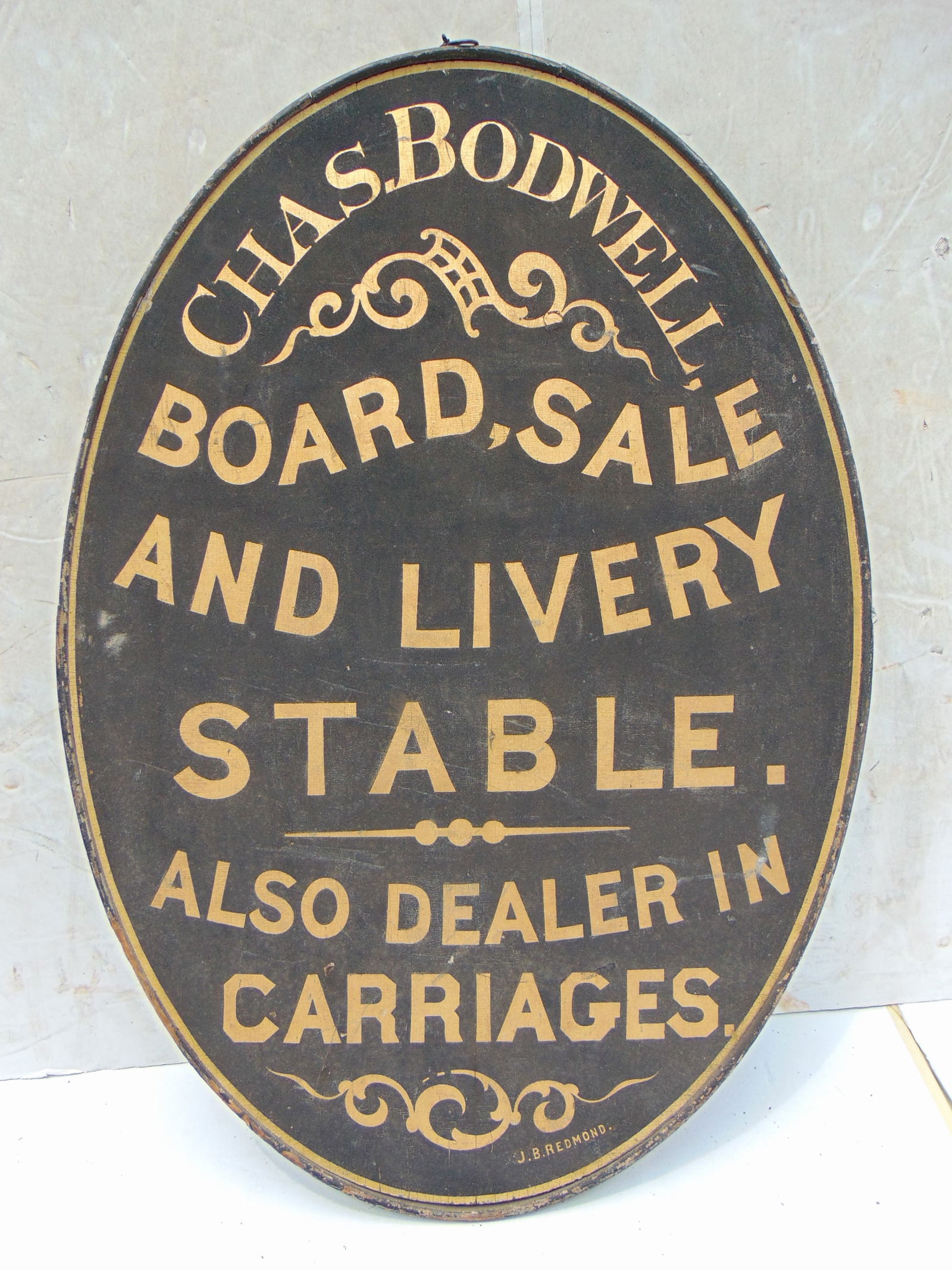 TRADE SIGN "CHAS. BODWELL BOARD,